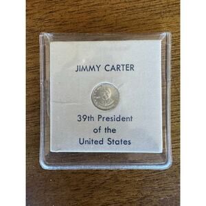 Franklin Mint Sterling Silver 10mm Jimmy Carter Mini Medal 39th President